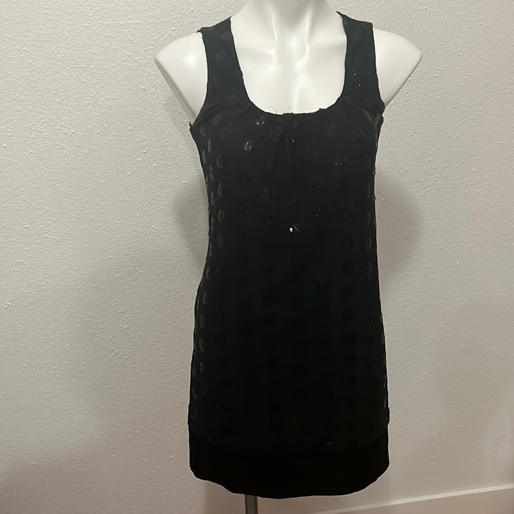 Wet Seal Black Sequin Dress Sz S